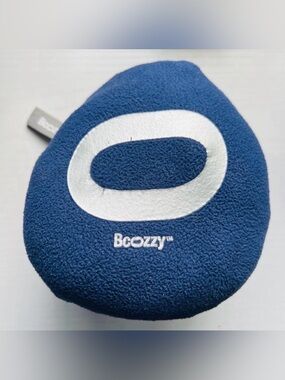 BCOZZY Travel Neck Pillow Blue Gray Double Support Head Chin Airplane Adjustable